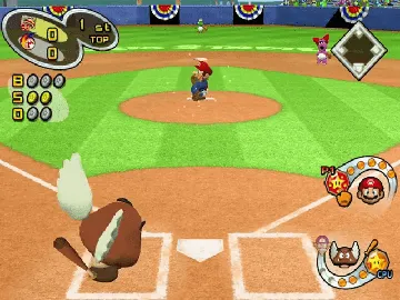 Mario Superstar Baseball screen shot game playing